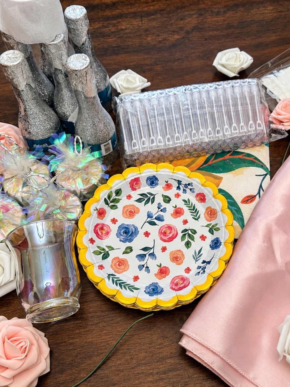 Surprise Mystery Grab Bag Box - Pink, White & Gold Party Decor